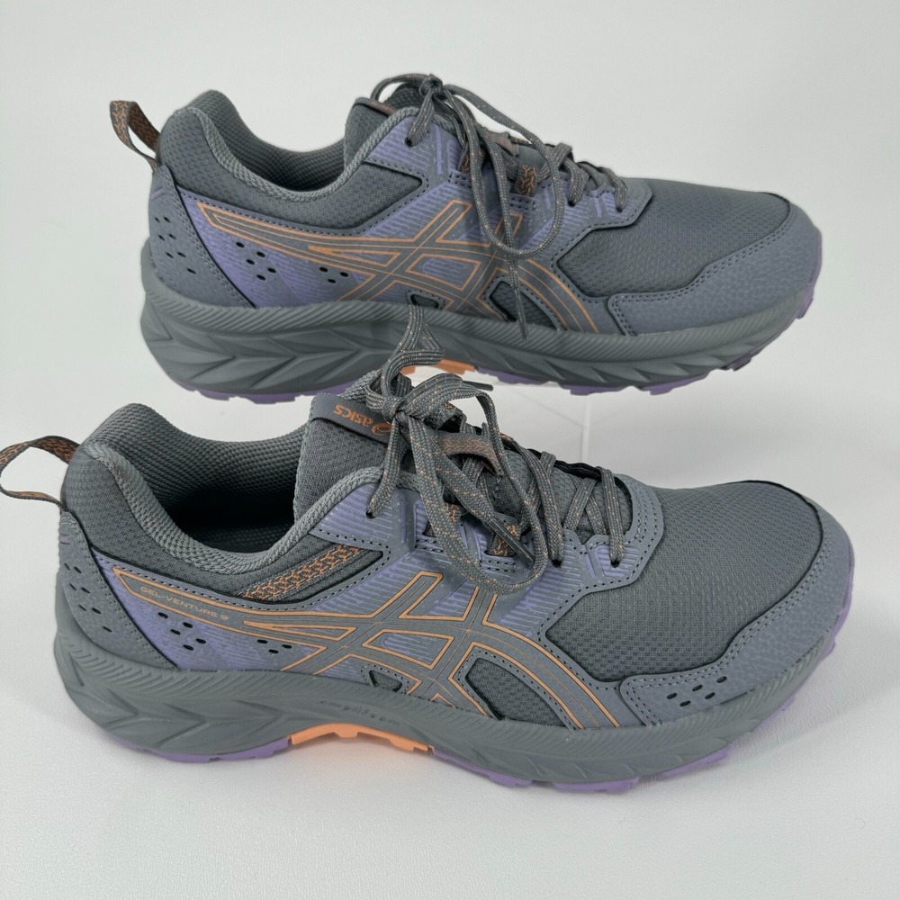Asics Gel Venture Shoes WOMENS‎ Gray Purple Lace Up Athletic Sneakers SIZE 9.5